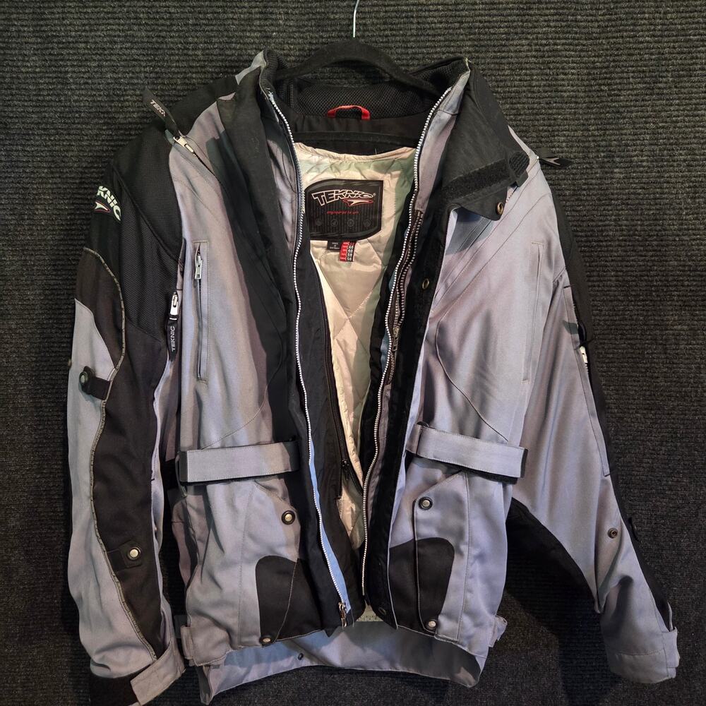 Teknic Armortex Men’s Motorcycle Jacket 48 XL Grey Black Padded